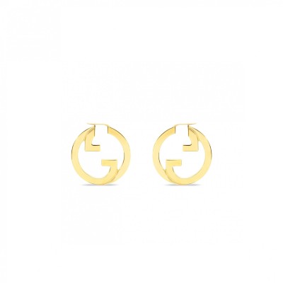 GUCCI BLONDIE SERIES OPENWORK HOOP EARRINGS 30MM GUCCI BLONDIE SERIES OPENWORK HOOP EARRINGS 30MM
